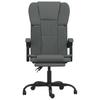 Office Chair with Reclining Function Dark Gray Fabric