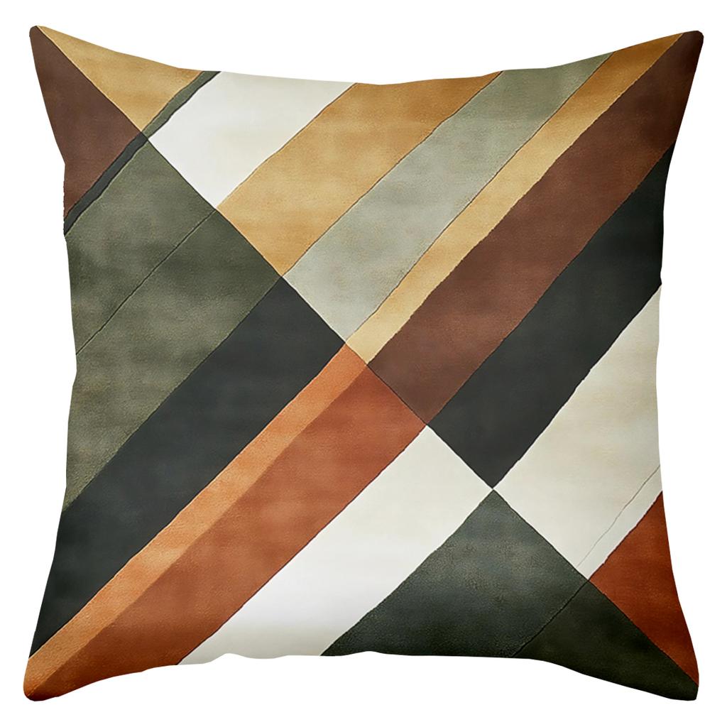 1 Stück Stylische Geometrische Muster Dekokissen Kissen Polyester Kissenbezug, Sofa Dekokissenbezug Kopfteilkissen