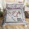 Baseballspiel König Dame Weiche Bettbezug Bal Sport Thema Bettwäsche Set Athlet Wettkampf Bequem Steppdeckebezug Polyester Warm Deckenbezug