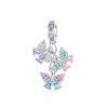 Genuine Copper Colorful Butterfly Series Collection Pendant Charms Pendant Beads Fit Pan Bracelet Necklace Jewelrny Women's Style