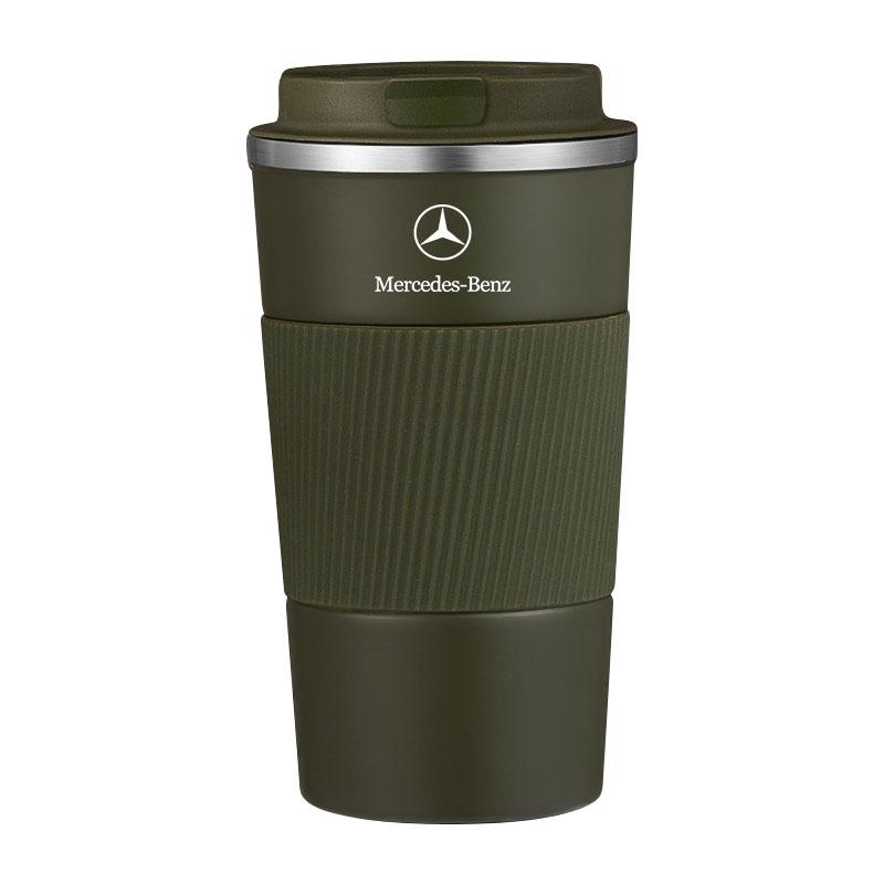 MEA4 500ml Stainless Steel Coffee Tumbler Thermos Cup Portable Travel Thermal Mug Stickers For Mercedes Benz C300 C250 C350 C Class