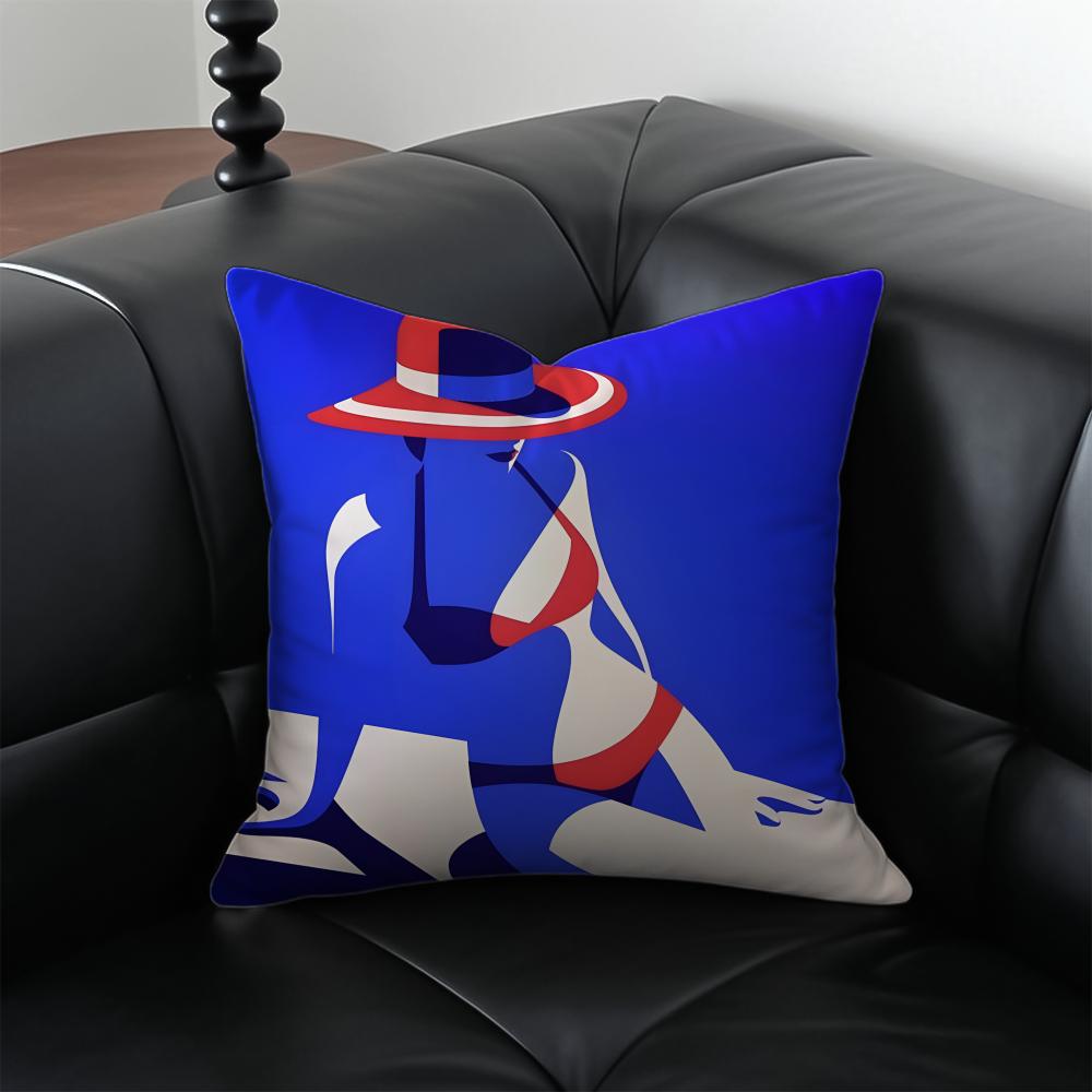 M-Malika Favre Ant Vantage Simple Cushion Cover Pillow Case Anti-Dustmite Invisible Zipper Silky Plush Cushion