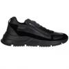 Iceberg Italienische Leder-Sneaker komplett Schwarz Neu - Größe: 40