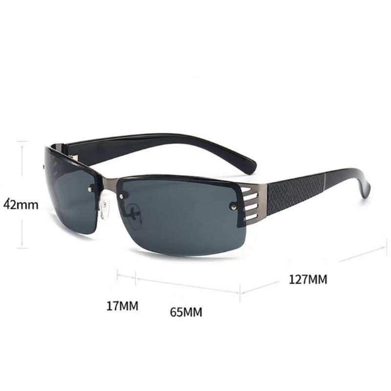 Fashion Vintage Half Frame Sunvisors Eyewear UV400 Sunglasses for Women Men Outdoor Sports Cycling Driving