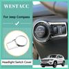 ABS Car Head Light Lamp Switch Panel Cover Decoration Sticker Trim para Jeep Compass 2017 - Interior
