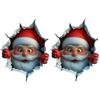 Christmas Wall Stickers Removable Santa Claus Wall Decal Holiday Decor for Home and Living Spaces