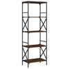 Vidaxl 5-Tier Bookshelf, Brown Oak, 59X35X171 Cm