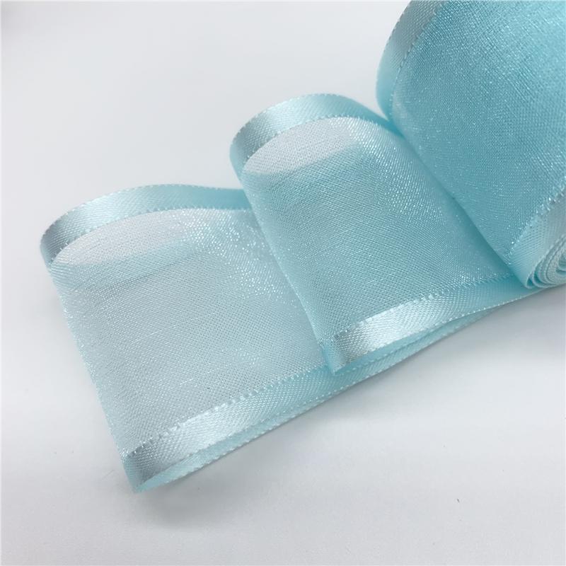 Fundă cu panglică din organza, 5 yarzi, 38 mm, decorațiuni de Crăciun pentru nuntă, meșteșuguri de ambalare manuală
