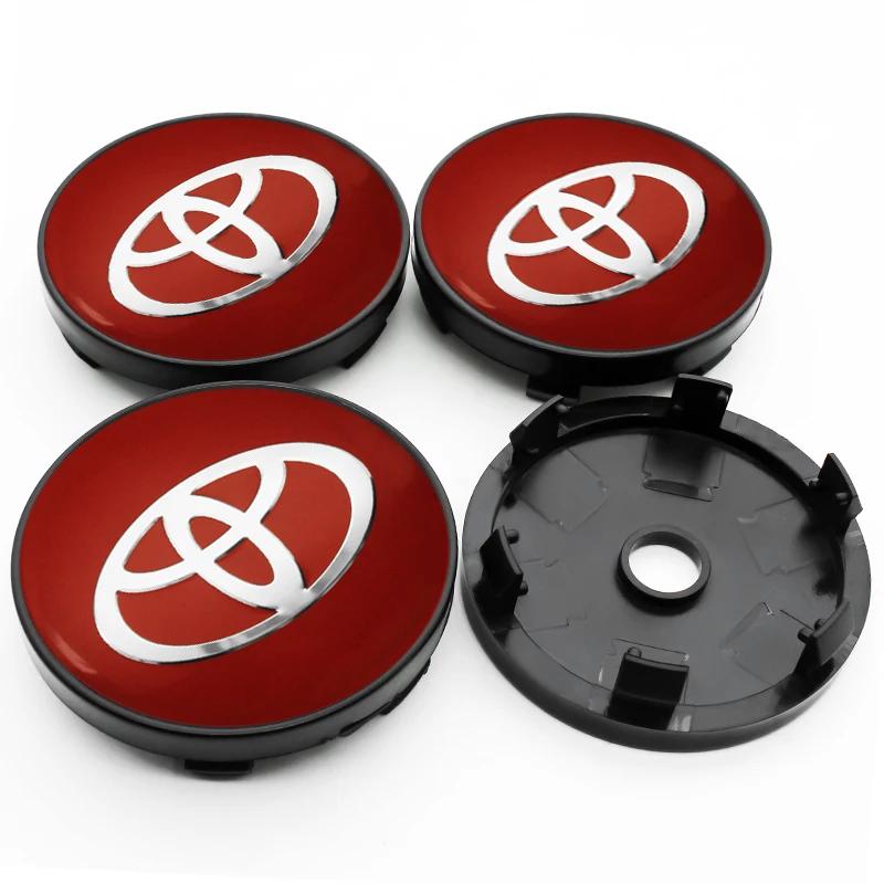 4Pc 56mm+60mm 57mm 62mm Car Wheel Center Hub Cap For Toyota TRD Rav4 Yaris Prius Avensis Corolla Camry Cover Sticker Accessories