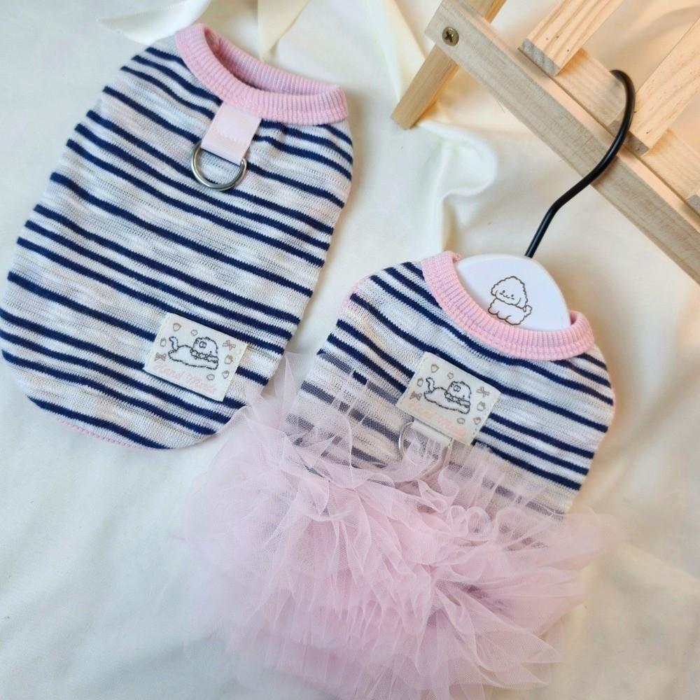 Fashion Thin Breathable Puppy Princess Dress Sweet Style Comfortable Fit Dog Cooling Vest Lace Skirt Pet Lace Skirt Small Dogs