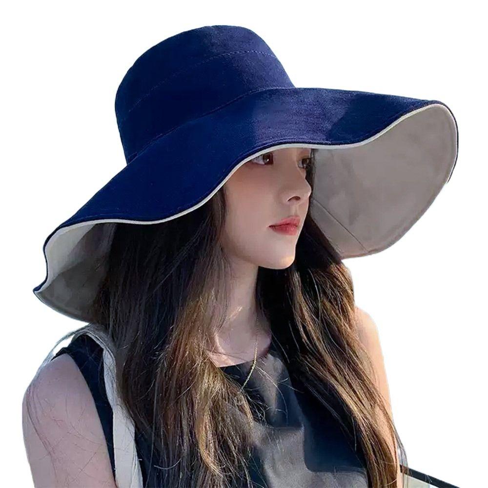 Foldable Beach Cap Big Brim Sun Hat Spring Summer Fisherman Cap Women Men