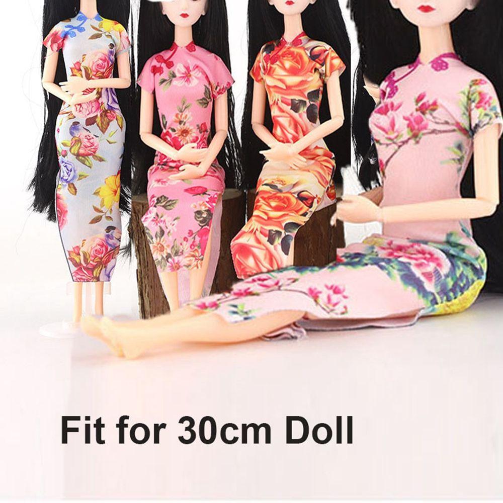 30cm Dolls Cheongsam Style Accessories Evening Wearing Doll Accessories Chinese Traditional Dresses Unique Dress Clothes
