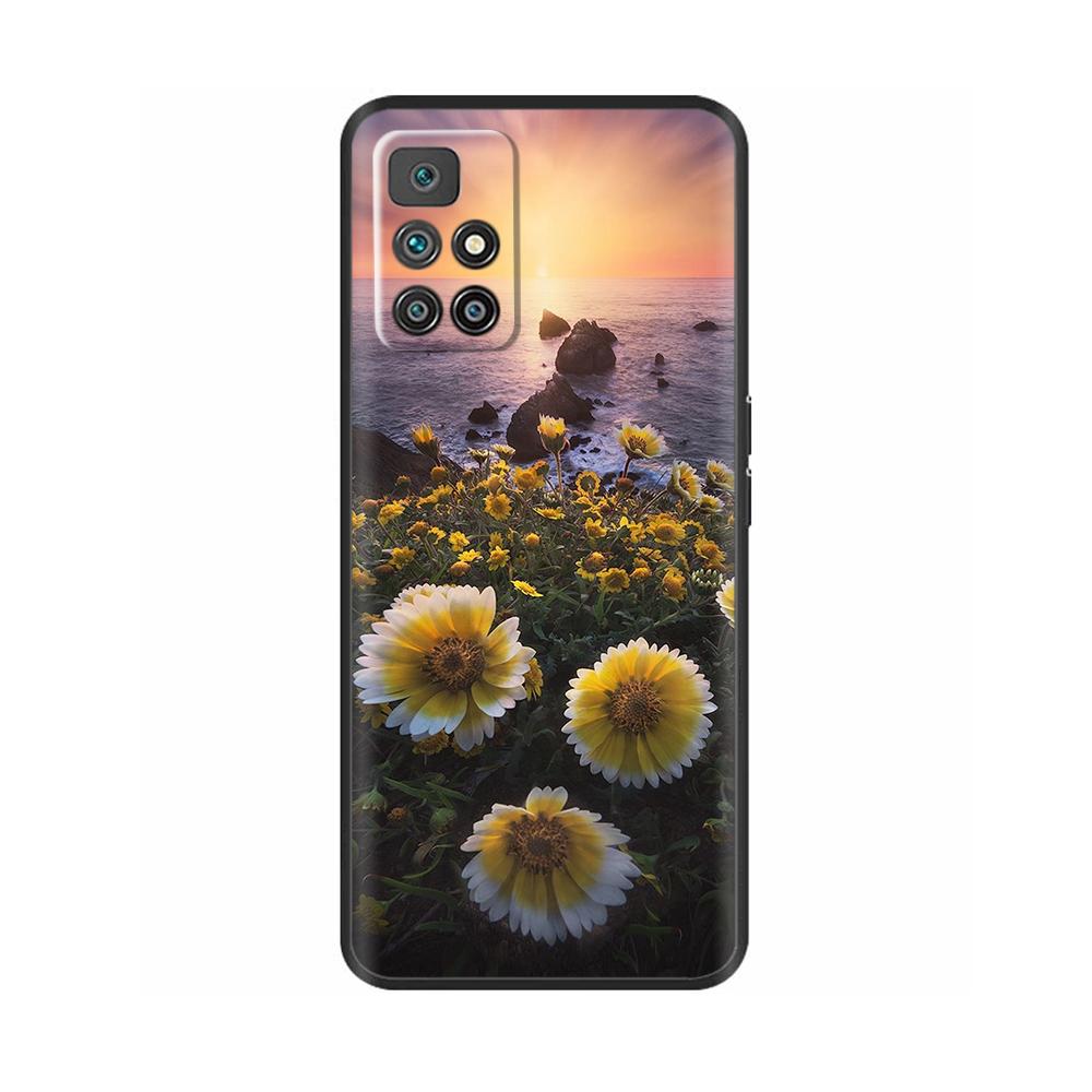 Para Capa Redmi 10 redmi10 Flores Capa de Telefone Macia Para Xiaomi Redmi 10 4G Capa Para Redmi 10 Prime Capas Fofas de Desenho Animado de Borboletas