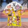 Söt Gris Hawaii-skjorta Rosa Gris Sommar Aloha-skjortor Utstyr för utlandsresa, Rolig Hawaii-skjorta, Grisälskare, Gåva till Jordbrukare Toppar