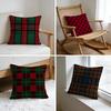 Kussenhoes Gewassen Linnen Zacht Ademend Decoratieve Hoes voor Bank Huis Kussenhoes Scandinavisch Schots Patroon Tartan