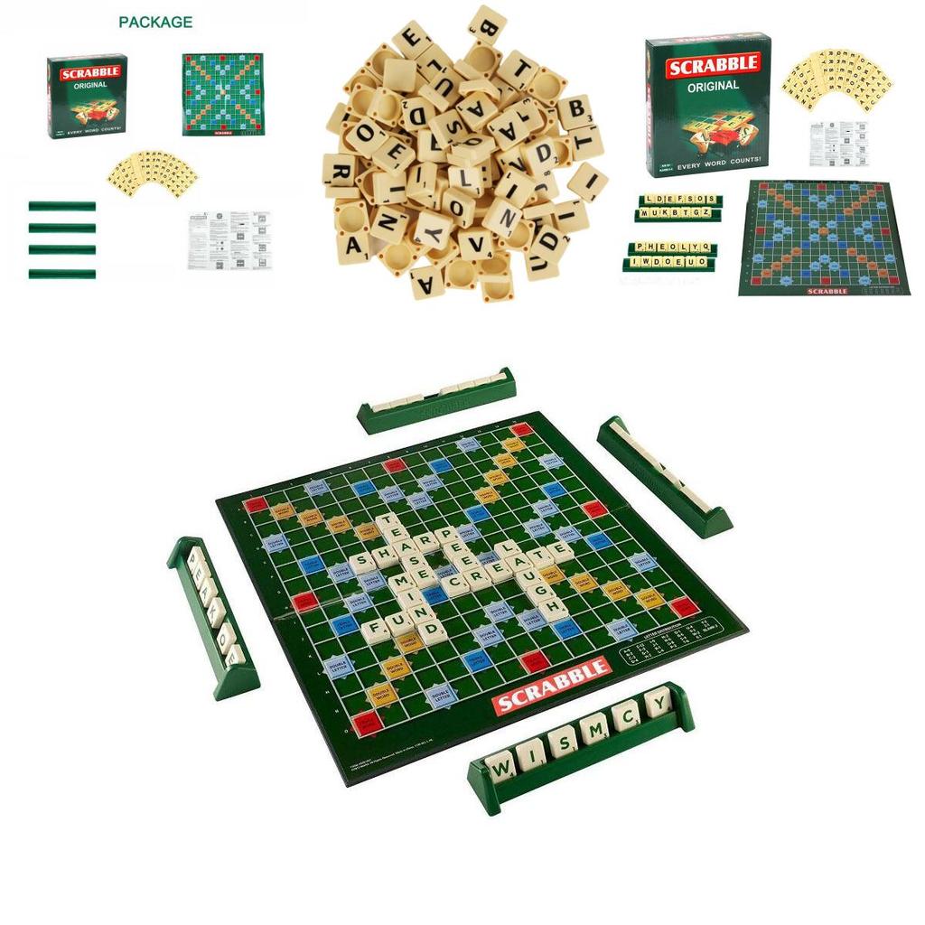 Classic Scrabble Board Game Educational Toy For Kids And Adults