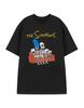 The Simpsons Black Skeleton Couch Short Sleeved 100% Cotton T-shirt Mens Tees Top Mens