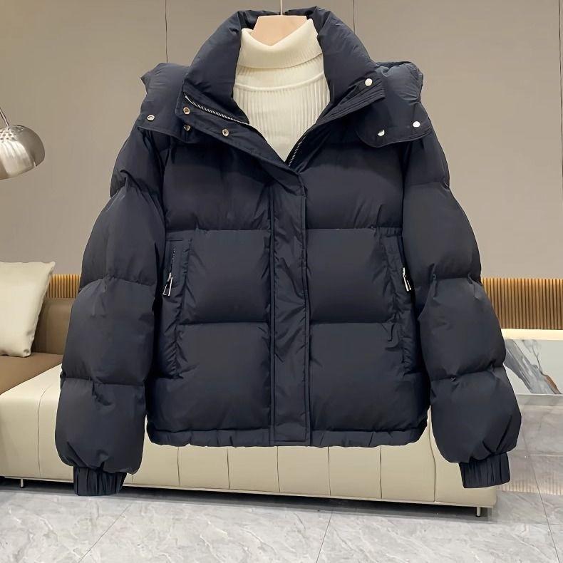 Damen Parkas Winterjacke Lässig Locker Daunenmantel Übergröße Kapuze Warm Weich Baumwolle Puffer Schneejacke