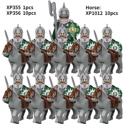 סט KT1046 10 יחידות/Koruit אבירי ימי הביניים rohan Uruk-hai Elves Gondor Warrior גמד צעצועי אבן בניין