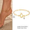 Gold Plated Heart Anklet for Women Stainless Steel Delicate Foot Jewelry Light Luxury Party Gifts for Girl