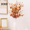 Artificial Plant for Indoor Display 19.7Inch Berries Maple Leaf Pumpkin Floral Stems, Fall Branches Decorations Autumnal Retro Style Home Decor Autumn