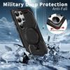 Für Samsung Galaxy S25 Ultra Hülle stoßfest Panzer Auto magnetischer Ring Galaxy S25+ Silikon Handyhülle Halter Rückseite