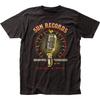 T-shirt da uomo Sun Records Studio Mic Rock And Roll Classica Band Tee Nuova Nera
