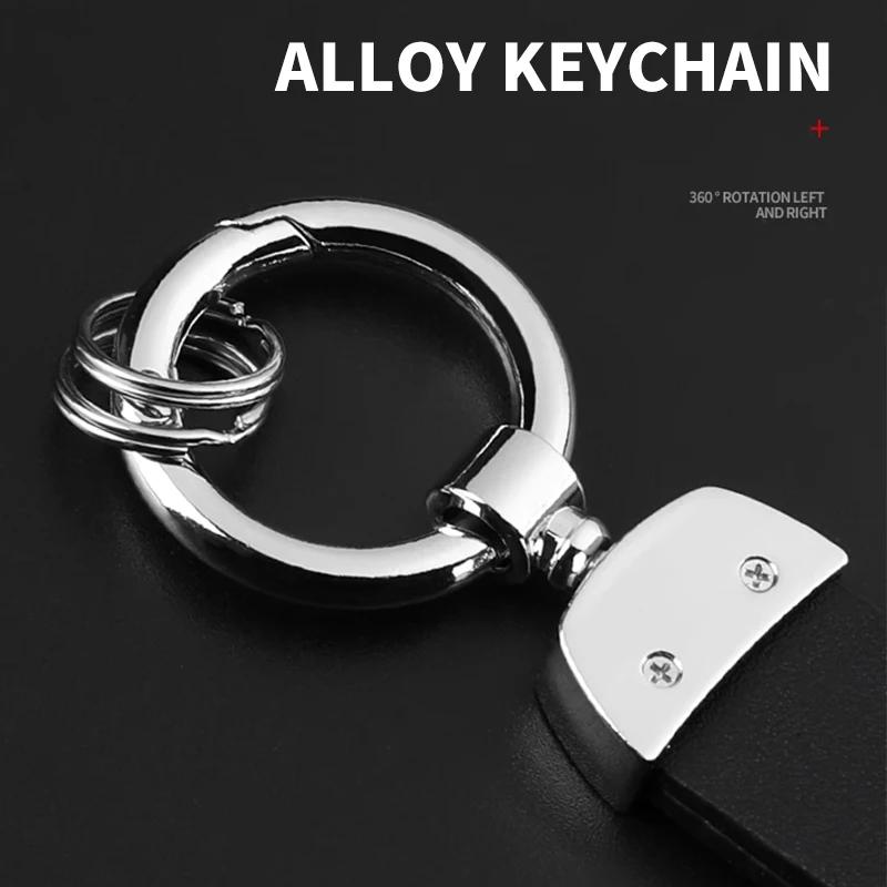 PCVHD1 Car Metal Key Chain Fine Leather Emblem Key Ring For Honda Civic Accord Odyssey City Pilot Jazz CRV HRV Legend Accessories