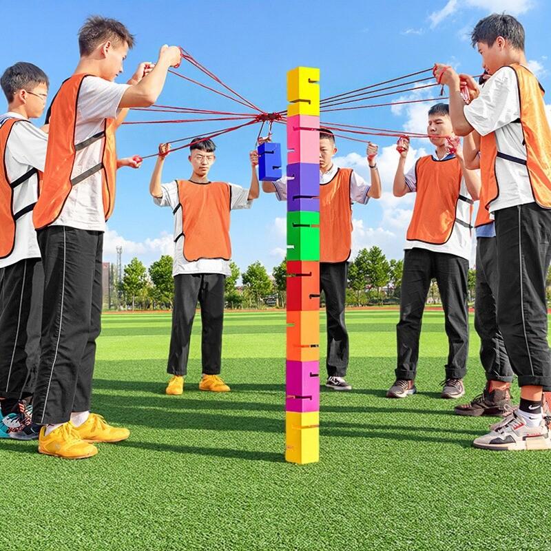 Team Construction Interactive Games Tower Construction Children'S Party Outdoor Games Team Construction Sports Meeting Expand Cooperation