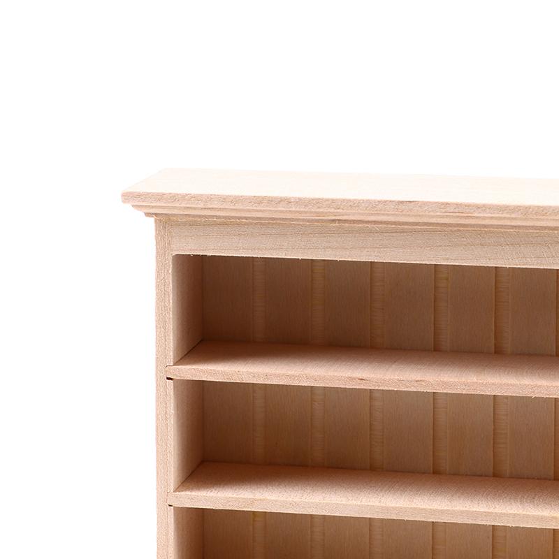 1:12 Dollhouse Miniature Wooden Rack Bookcase Model Furniture Accessories