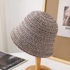 Autumn Winter Bucket Hat For Women - Warm Stripe Dome Fisherman Cap, Retro Vintage Style, Cold-Proof Wide Brim Fashion Accessory