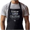 Tablier de cuisine - Tao Super Collègue Homme - Noir - Coton épais - Impression bretonne