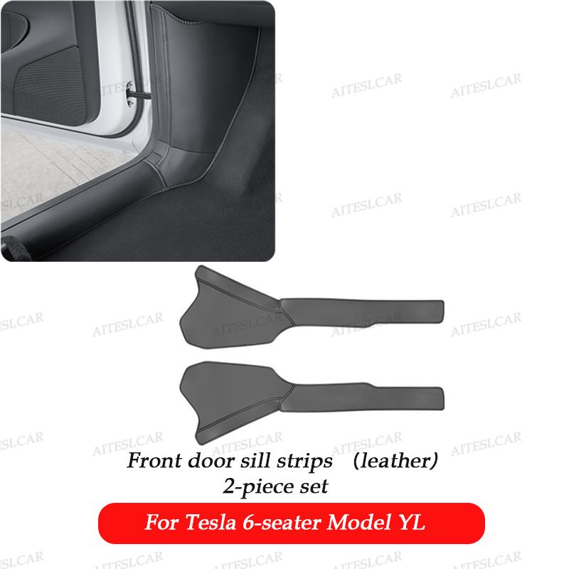 4 8PCS Door Sill Protector for 2026 Tesla Model Y L Lanch Door Sill Guards Anti-Kick Door Entry Cover Pads Mats Accessories