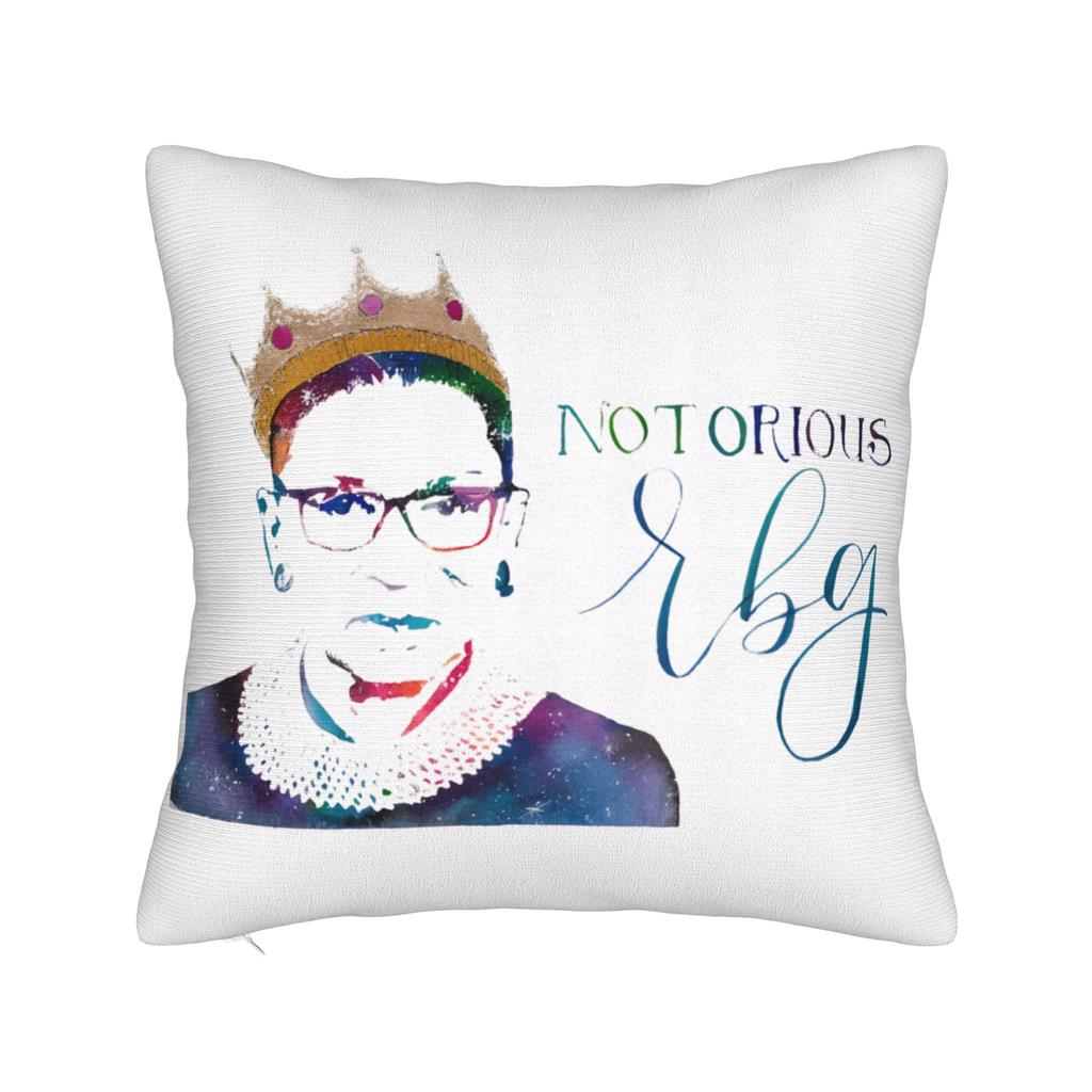Notorious RBG Ruth Bader Ginsburg Quote Feminist Square Pillow Case Polyester Cushions for Sofa Funny Cushion Covers