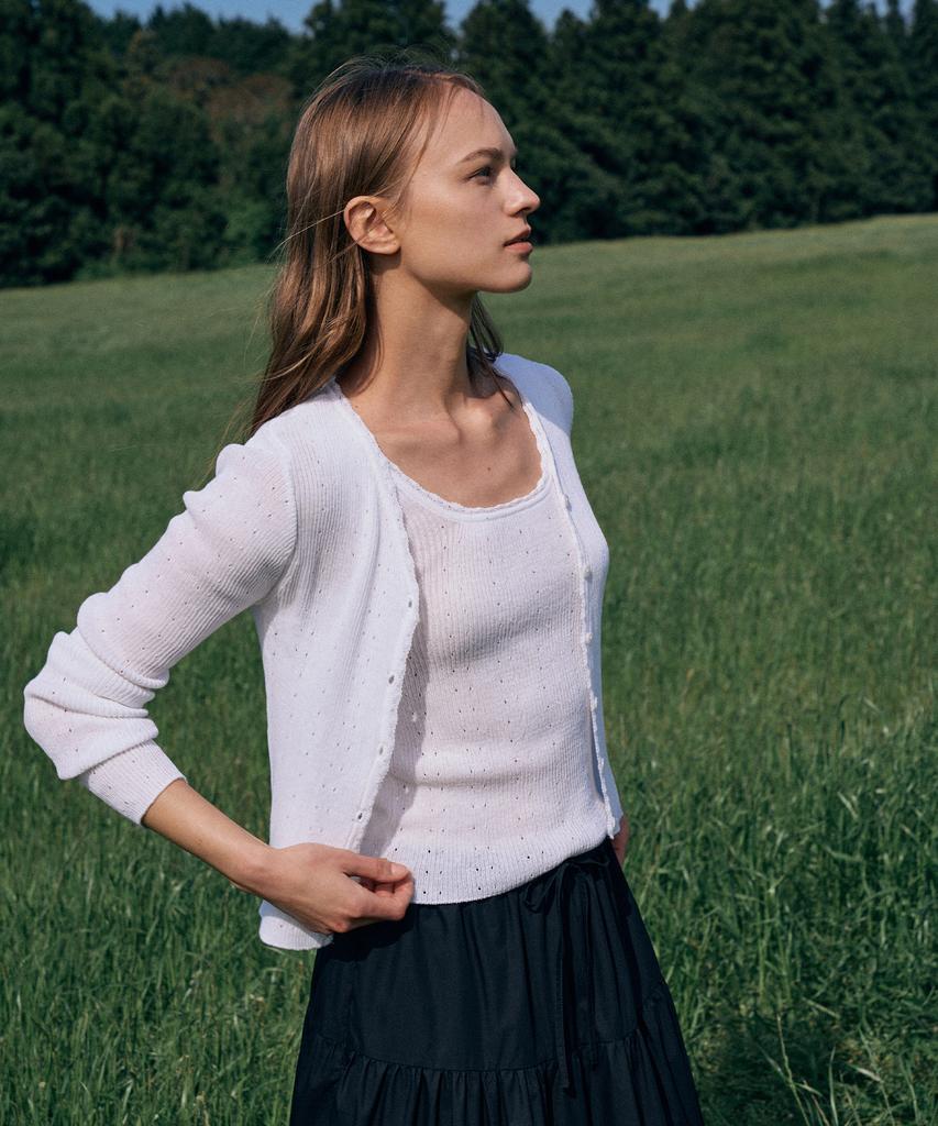 LAMEREI Ribbed V-Neck Cardigan[Lmbesukn274]-3Color