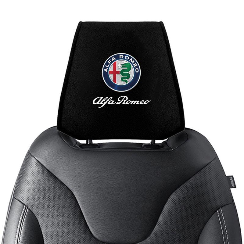 Car Seat Headrest Cover Pillow Case Cushion Neck Cover For Alfa Romeo STELVIO Giulia 159 Giulietta 147 Mito 156 MTO Sportiva Car