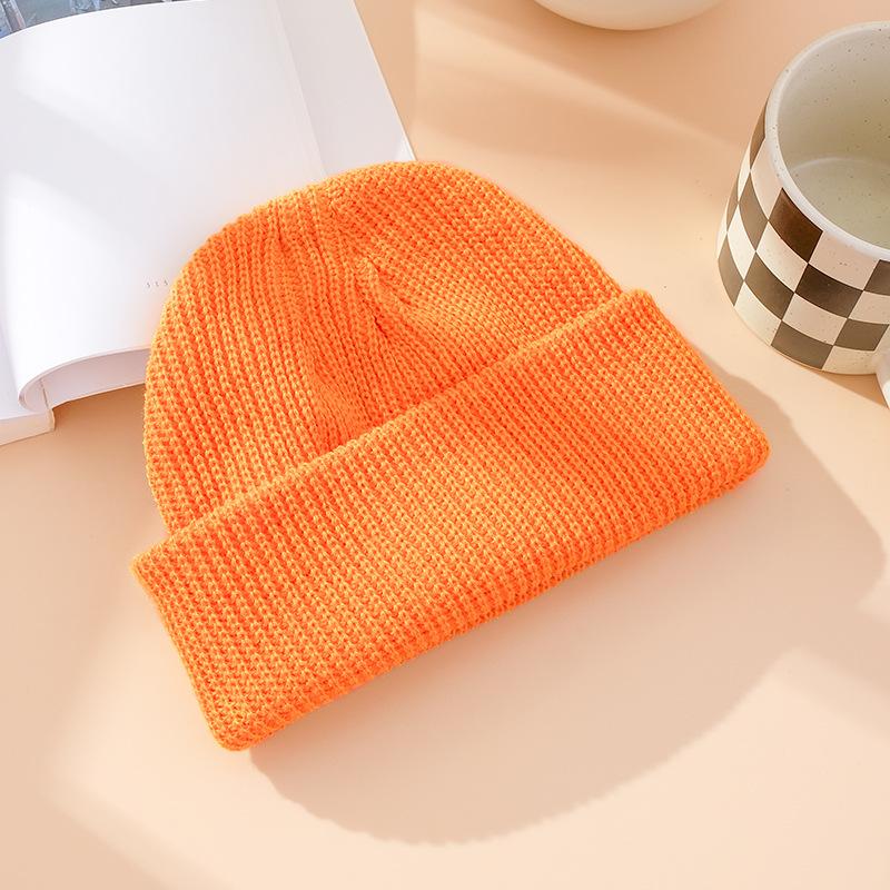 Warm Melon Skin Hat for Going Out In Winter, Knitted Hat for Women, Knitted Hat for Men, Solid Color, Versatile Couple Pullover Hat