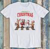 Weihnachten Rentier Weihnachtsmann Schneemann Lebkuchen Lustiges Geschenk T-Shirt M1757