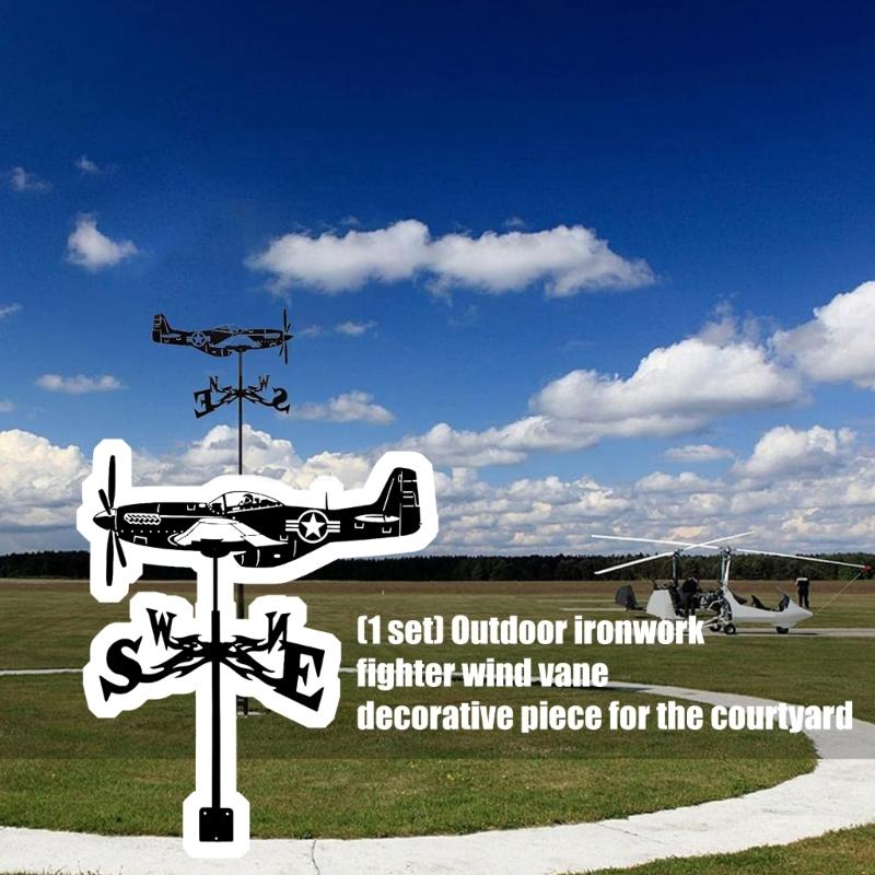 Antique Aircraft Weathervane Outdoor Wind Indicators Decorative Garden Weathervane for Garden Barn Or Patios Decoration
