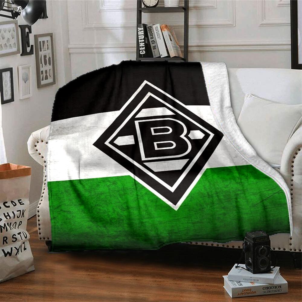 Borussia Logo Tímové Vlajka Štýl Potlač Fleecová Deka Futbalový Fanúšik Mäkká Teplá Prehozová Deka na Pohovku Gauč Spálňu Domáca Dekorácia Darček