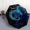 Ram, Zodiac Theme 8 Bone Hand Automatic Folding Fashion Umbrella, Compact and Portable Design, A Perfect Gift for Birthday, Christmas or Bus