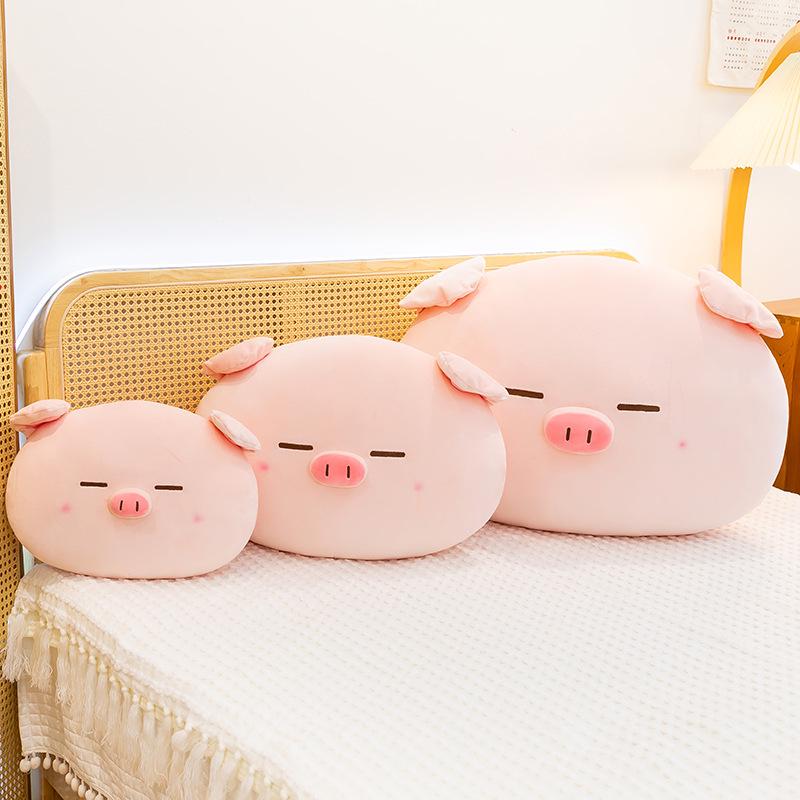 Oreiller Peluche Cochon Visage Géant - Coussin Mignon pour Sieste au Bureau & Poupée de Canapé, Cadeau d'Anniversaire Parfait