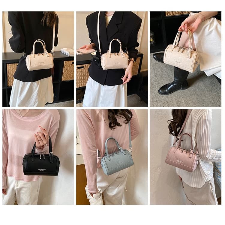 Lychee Pattern Mini Boston Bag Women's Shoulder Bag