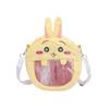 Nieuwe schattige pluche cartoon poppentas dames tweedimensionale borduurwerk pluche pijnzak lichtgewicht schouder messenger tas
