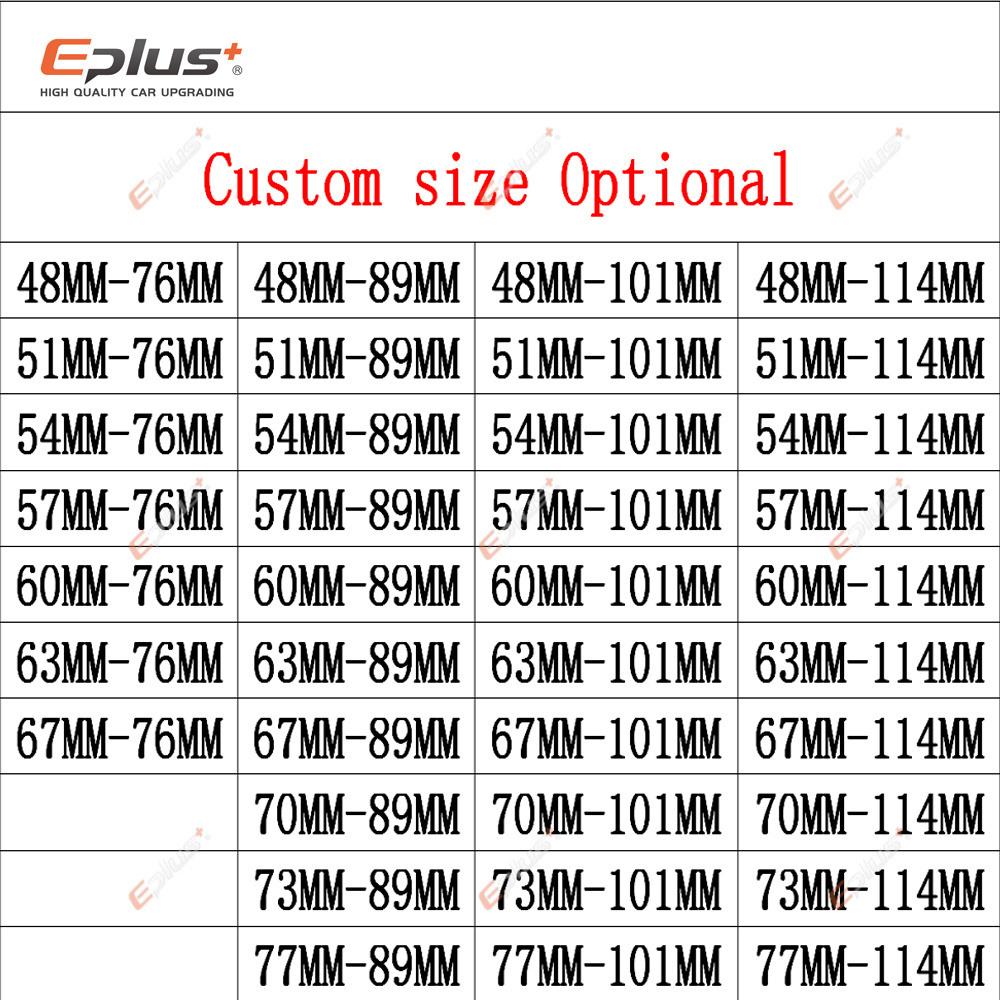 EPLUS Car Matte Carbon Fiber Muffler Tip Exhaust System Pipe Mufflers Nozzle Universal Straight Stainless Black For Akrapovic