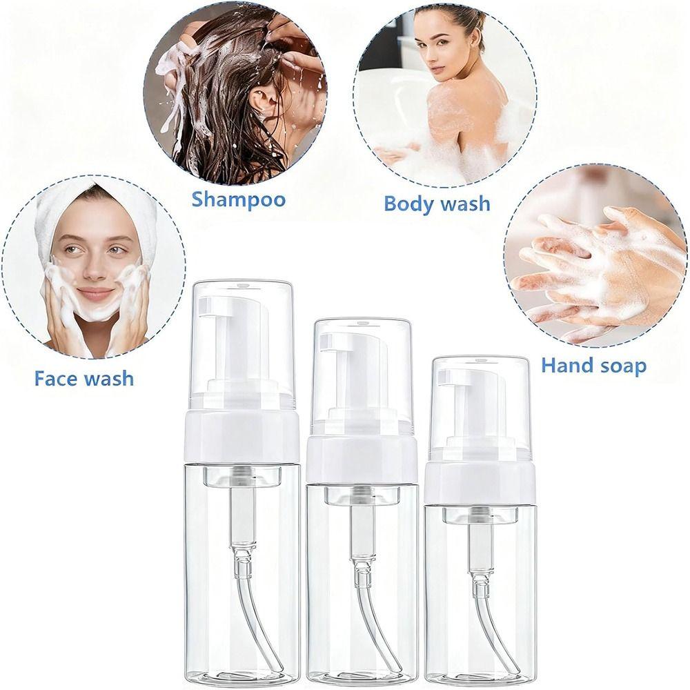 Clear Foam Pump Bottle Plastic Empty Soap Bottle Portable Foaming Dispenser  Travel Cleaning