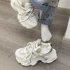 Fried Street Daddy Shoes Women 2025 New Thick-soled Height-increasing Feet Small Versatile Casual Sneakers Student Lightweight Women's Shoes