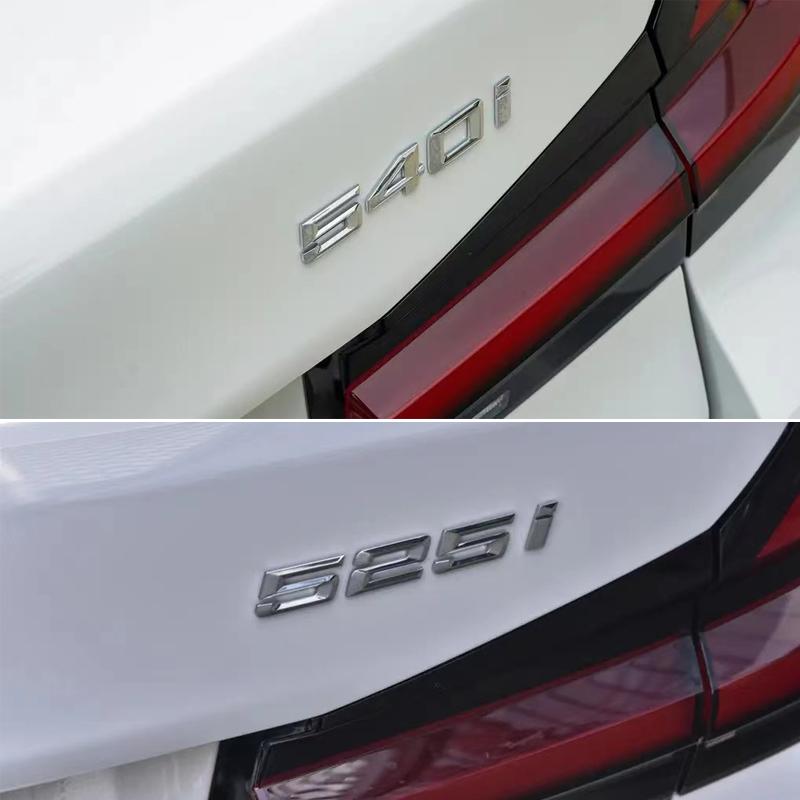 1Pc 3D ABS Car Trunk Letters Logo Decals Badge Emblem Sticker For 5 Series 520i 525i 528i 530i 535i 540i E39 E60 E61 F07 F10 F11