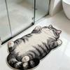 Anti-fouling Home Decor Carpet Non-Slip Cartoon Carpet High Quality Cat-Shaped Area Rug  Bedrooms