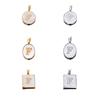 1Pcs Stainless Steel With Pinch Bail Clasps Imitation Pearl Letter Charms Pendant For Necklace DIY Jewelry Making Accessories